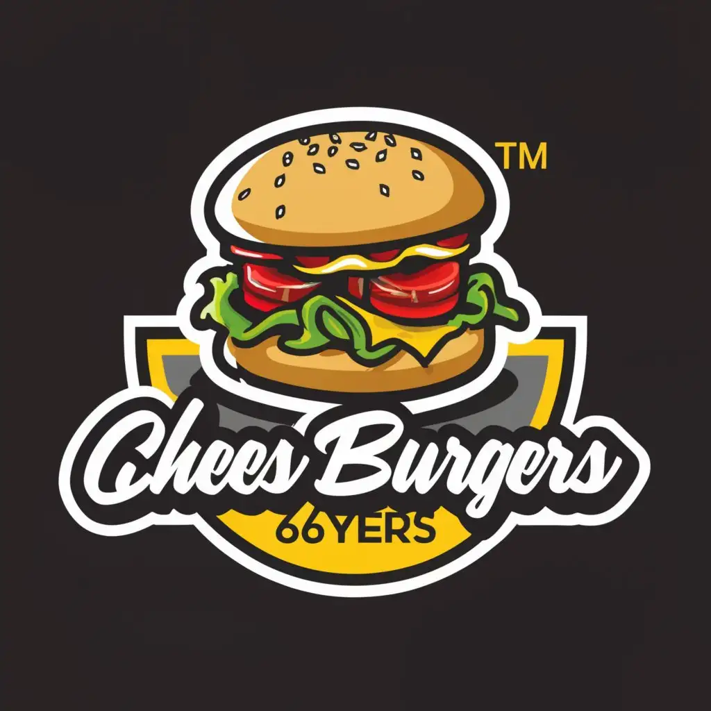 a logo design,with the text "cheese burger 69ers", main symbol:burger,Moderate,clear background