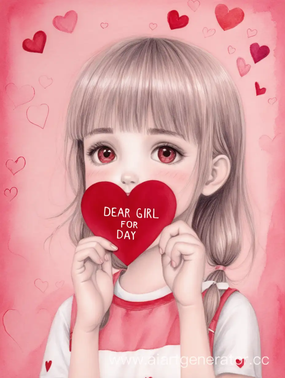 Dear girl for Valentine's Day, art