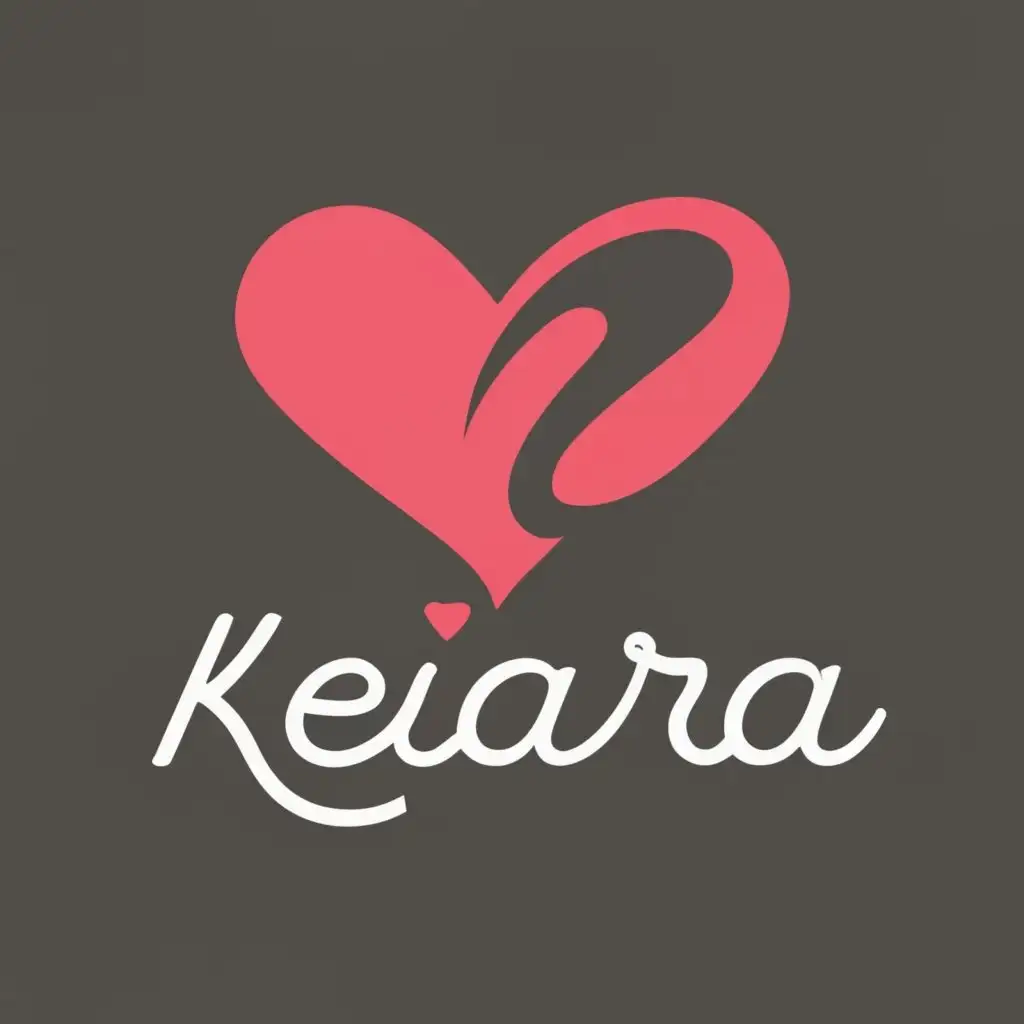 logo, ❤️ heart, with the text "Keiara❤️ script heart logo", typography, be used in Beauty Spa industry
