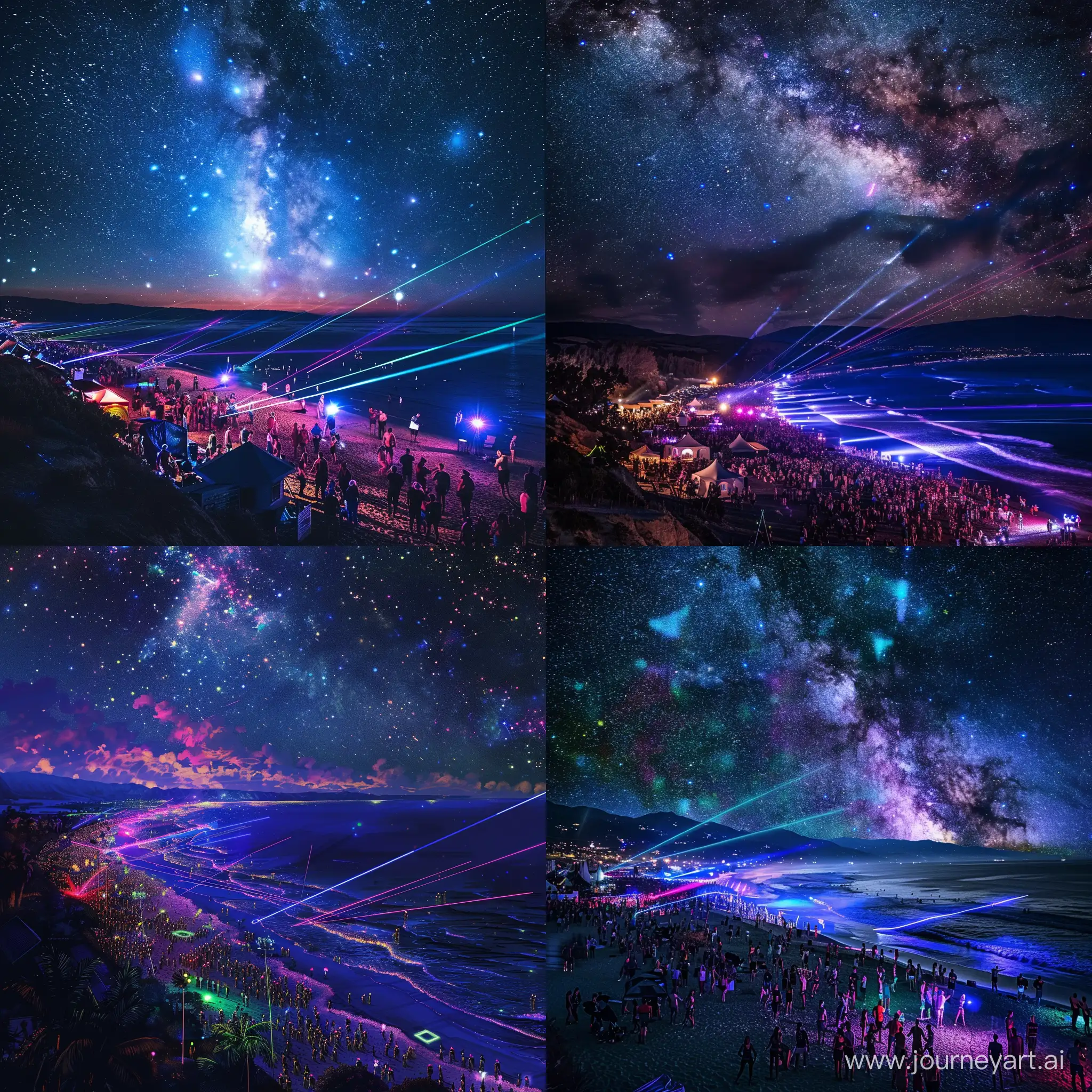 Vibrant-Beach-Rave-Party-under-Starry-Midnight-Sky-with-Laser-Lights