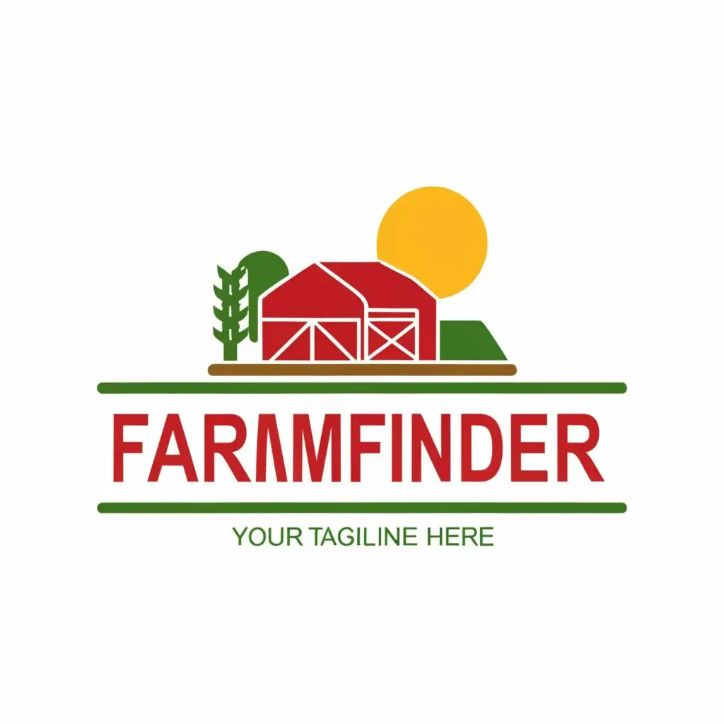 a logo design,with the text "FarmFinder", main symbol:farm,Moderate,clear background