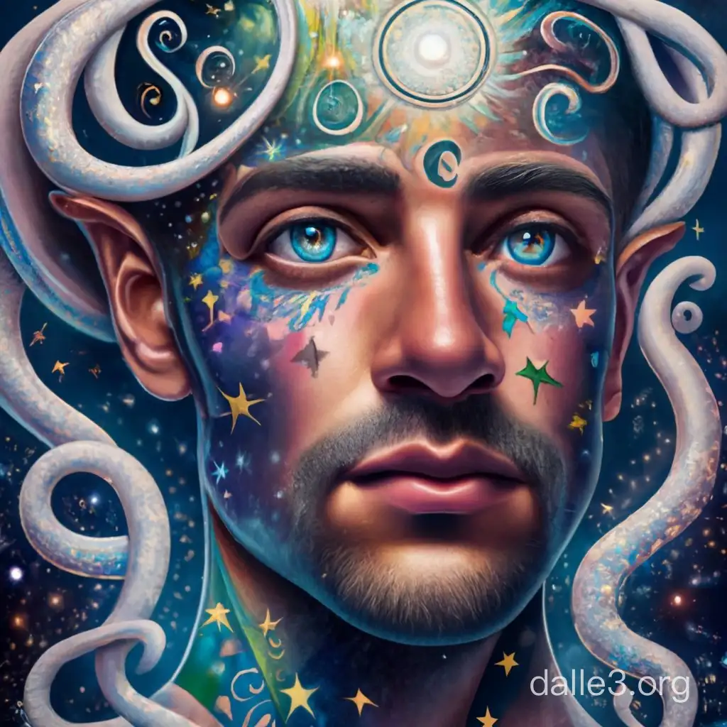 Star Elf with Photorealistic Luminescence and Fantasy Elements | Dalle3 AI