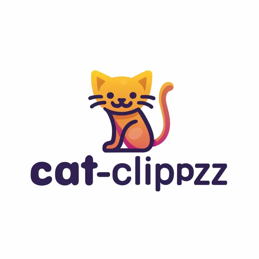 a logo design,with the text "catclippzz", main symbol:CAT,Moderate,clear background