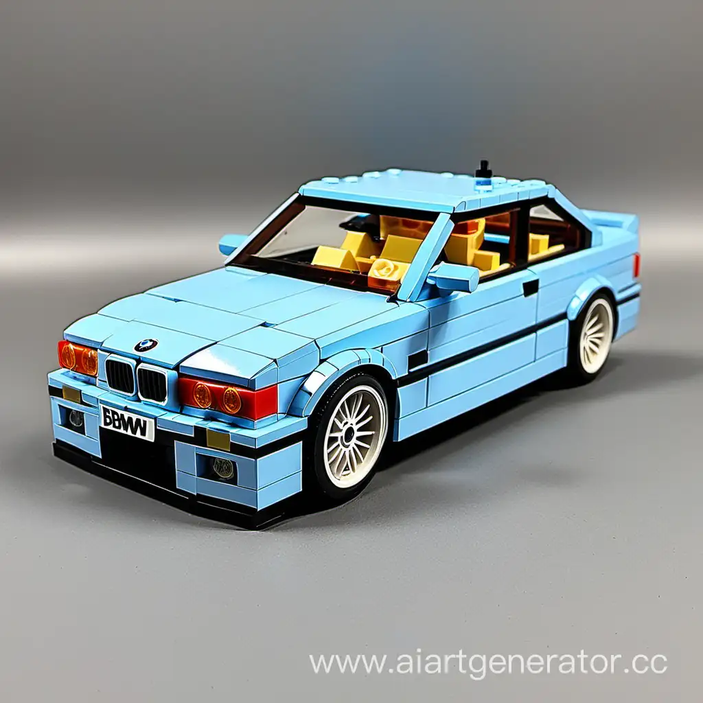 Lego BMW e36, big, detaliful, light blue