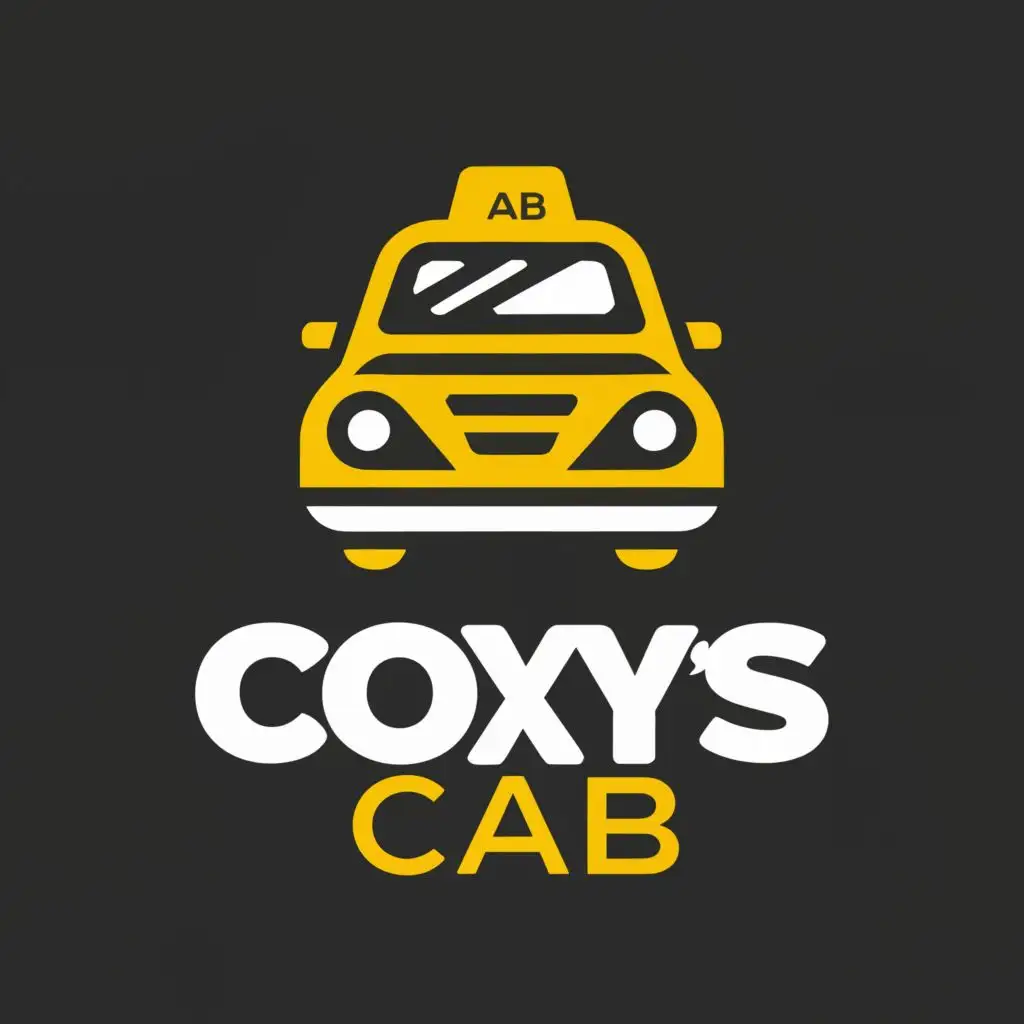 a logo design,with the text "coxy's cab", main symbol:taxi,Moderate,be used in Travel industry,clear background