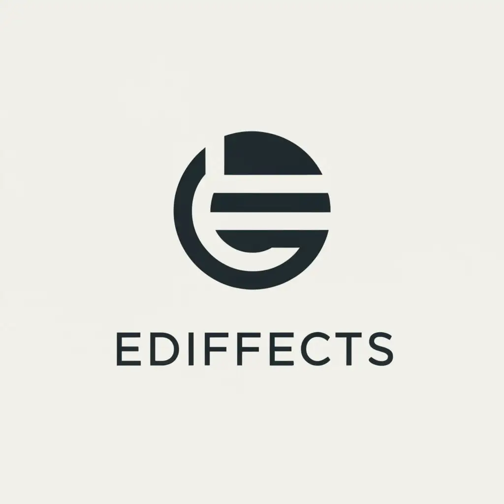 a logo design,with the text "Ediffects", main symbol:E,Minimalistic,clear background