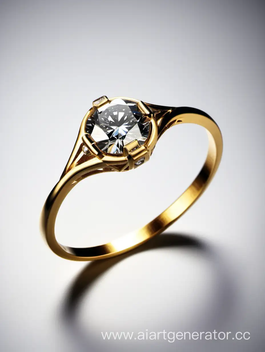 Exquisite-Golden-Ring-with-Dazzling-Diamond-Luxury-Jewelry