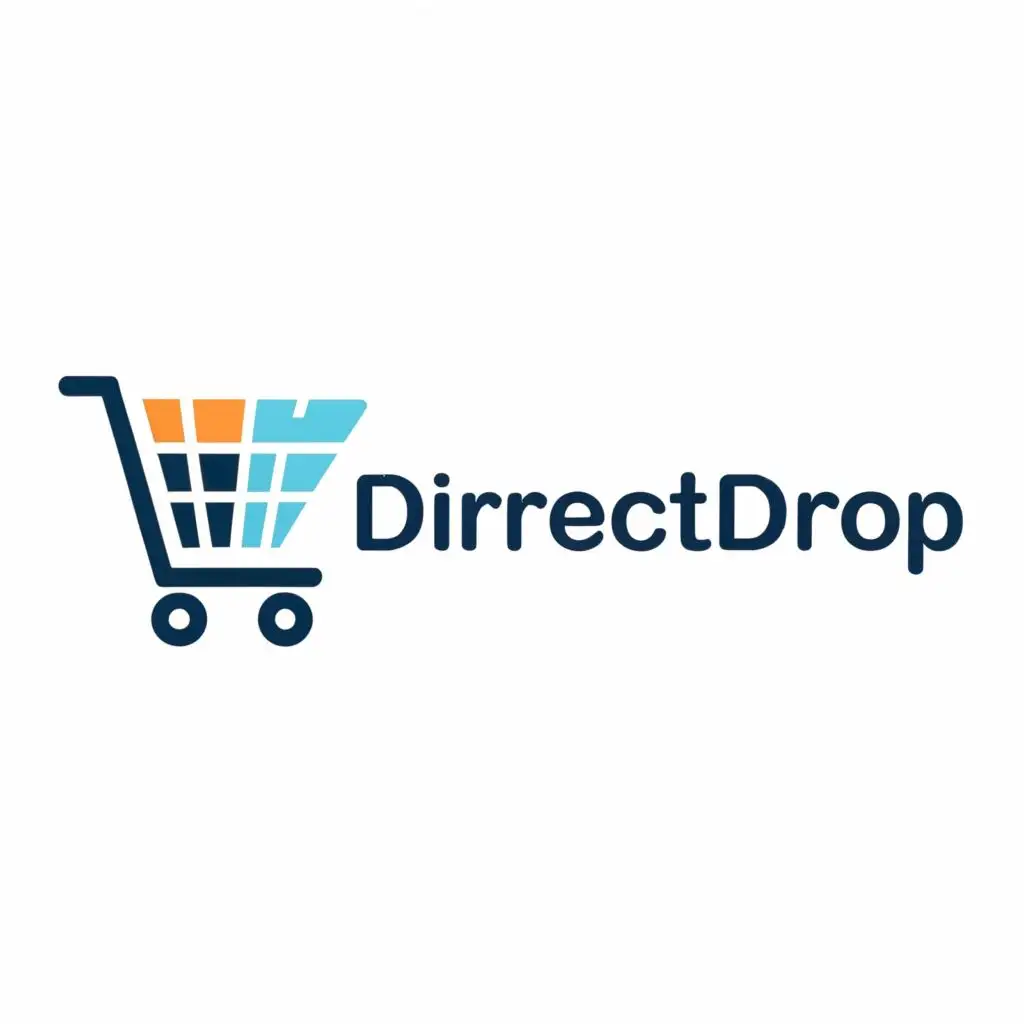 logo, shippingcart, with the text "DirectDrop", typography, be used in Internet industry
