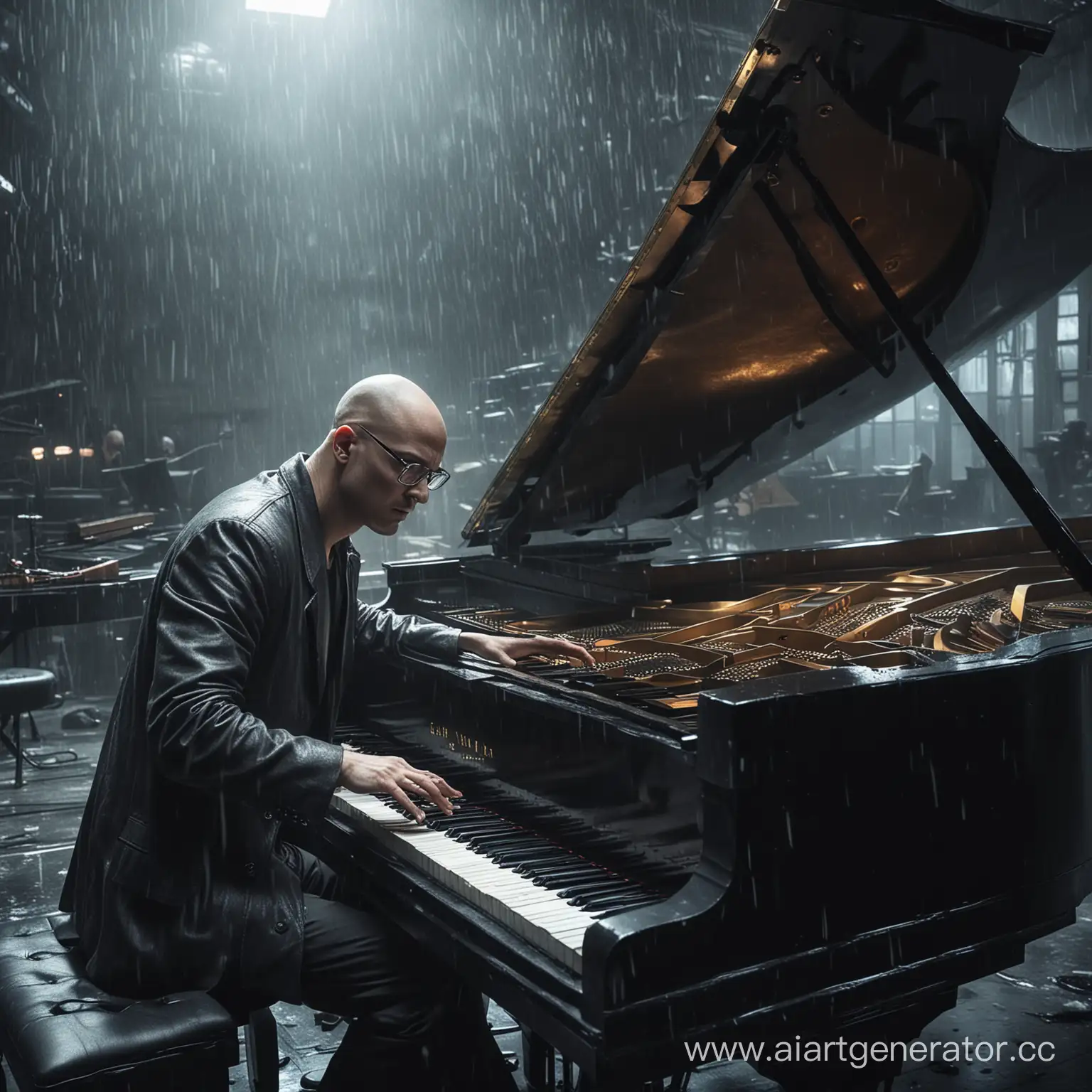 Bald-Man-Playing-Grand-Piano-in-Cyberpunk-Storm