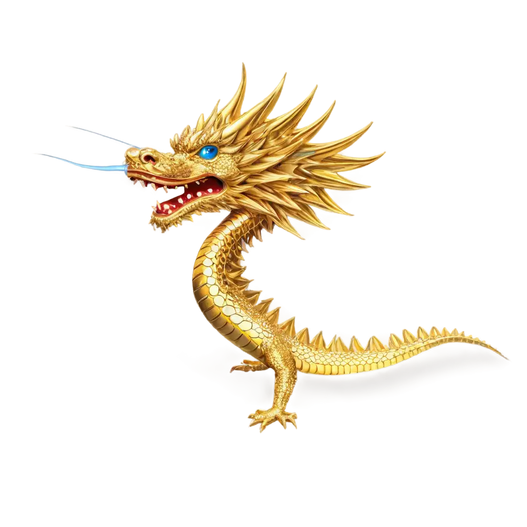 Gold and Diamond Crowned Dragon Emitting Fire PNG Image Exquisite ...