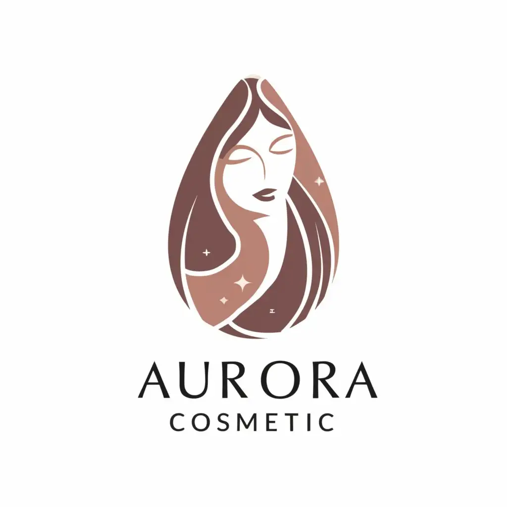 a logo design,with the text "Aurora Cosmetic", main symbol:women,Minimalistic,be used in Beauty Spa industry,clear background
