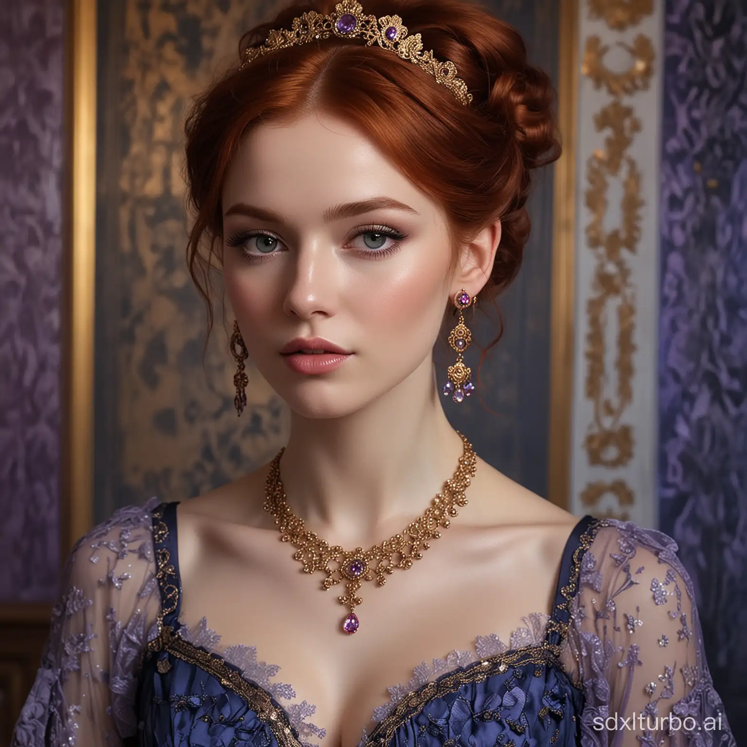 Elegant-Redhead-in-Lace-Dress-with-Gothic-Overtones-and-Cinematic-Quality