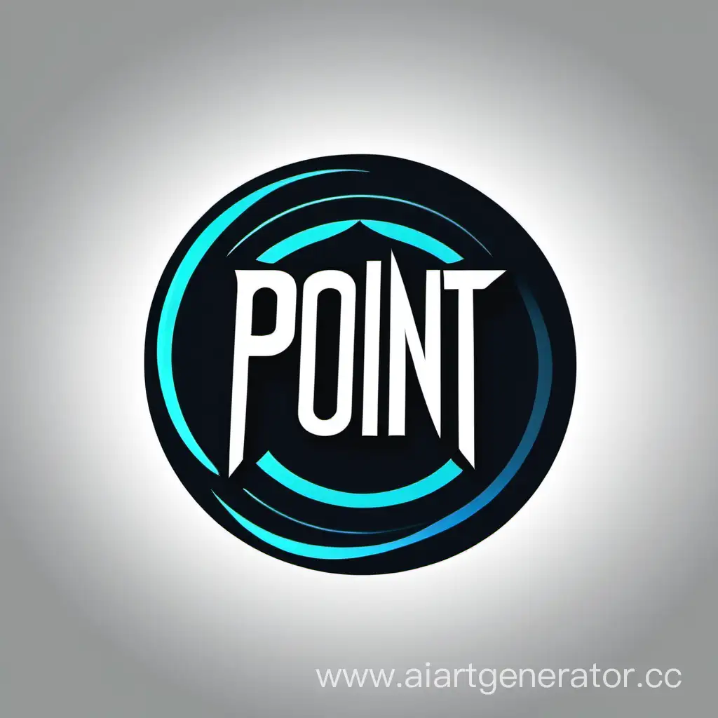 логотип в кружке для игровой компании Point Game без фона