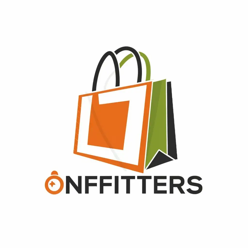 logo, fashion brand, logo,  mall items, shopping bag, , with the text "onfitters", typography, be used in Internet industry
