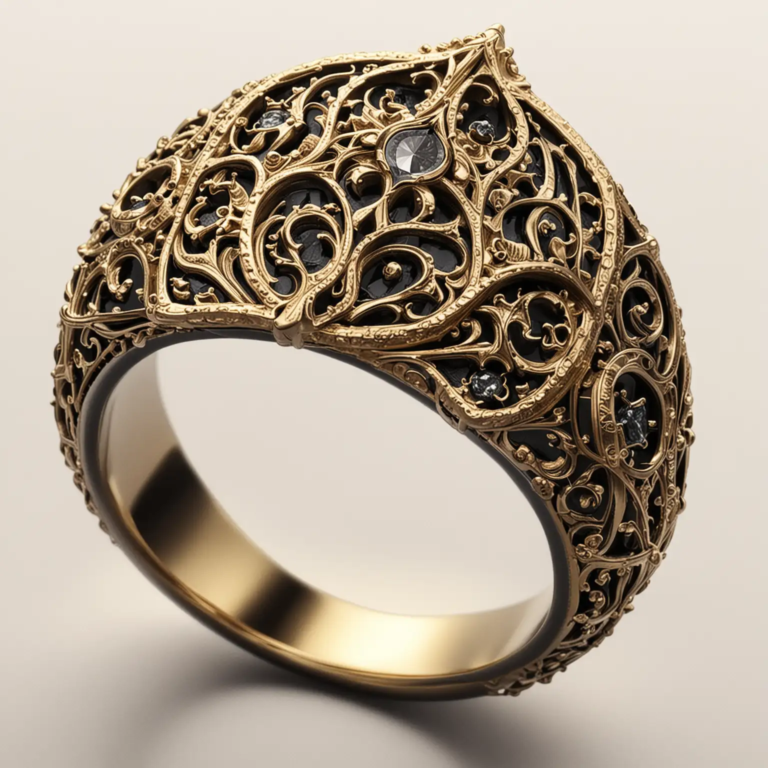 Gothic CathedralInspired Gold Ring Design