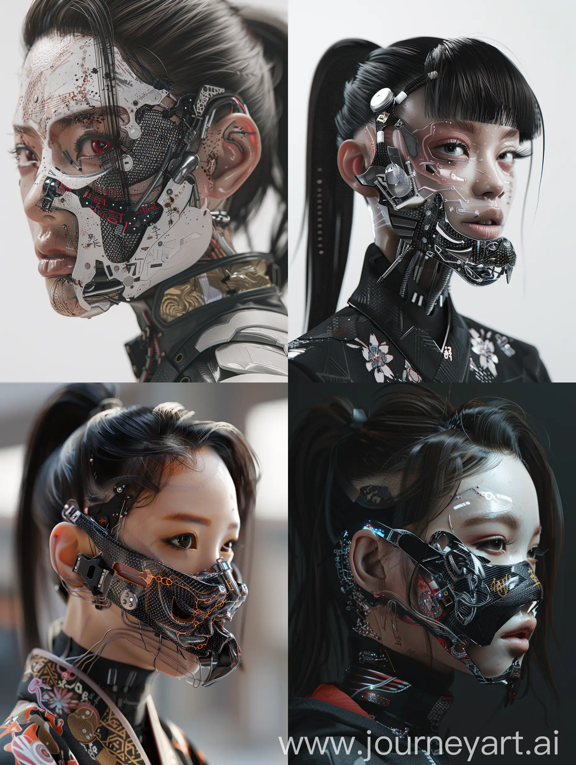 CyberneticHuman-Hybrid-in-Japanese-Streetwear-with-UltraRealistic-Oni-Mask-Implant