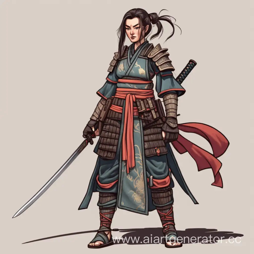 Female-Ronin-Warrior-in-Dungeons-and-Dragons-Style