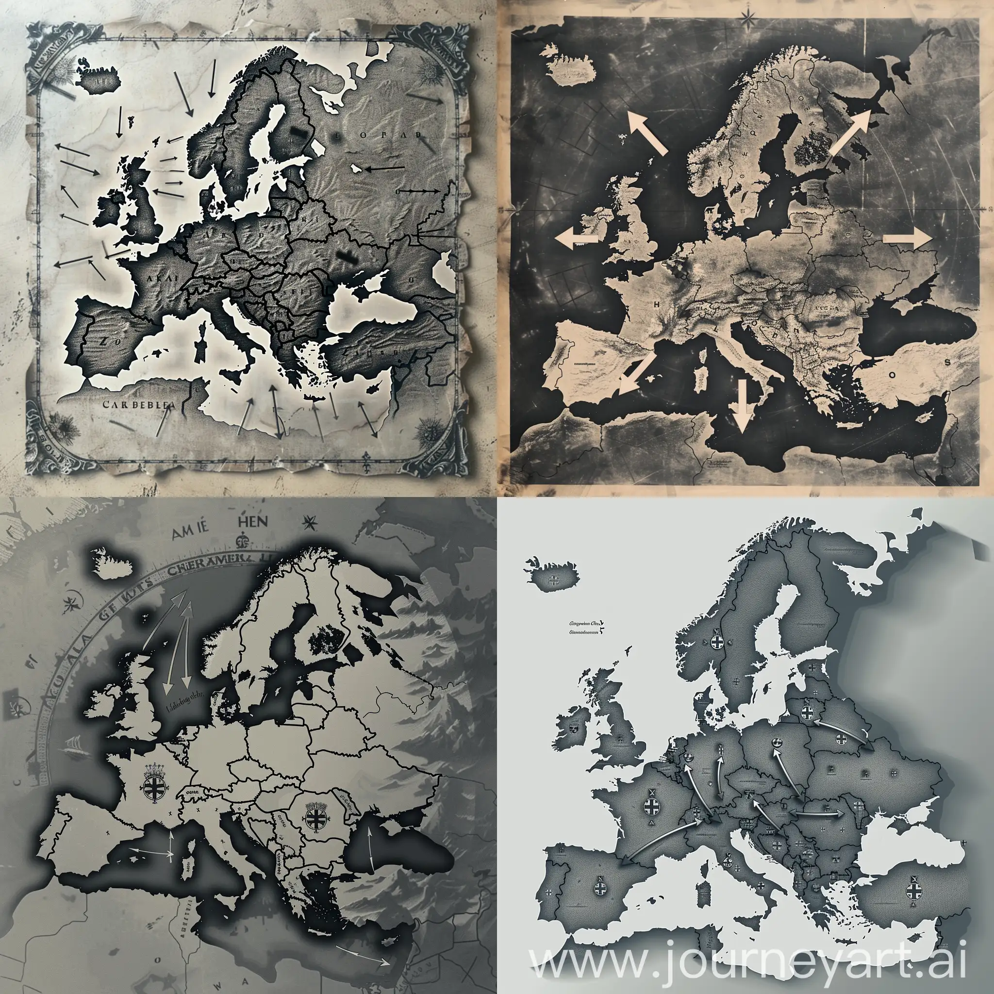 grey filled out map of the german empire (1914), arrows starting inside the map of the german empire going into every german colony