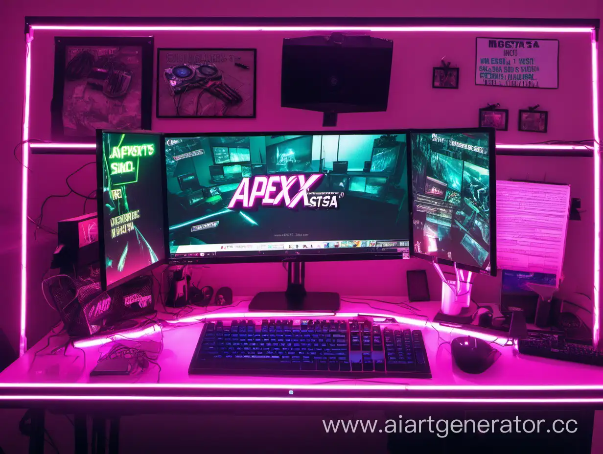 Chaos-Unleashed-Streamers-Desk-Havoc-with-APEXSTAS-Neon-Sign