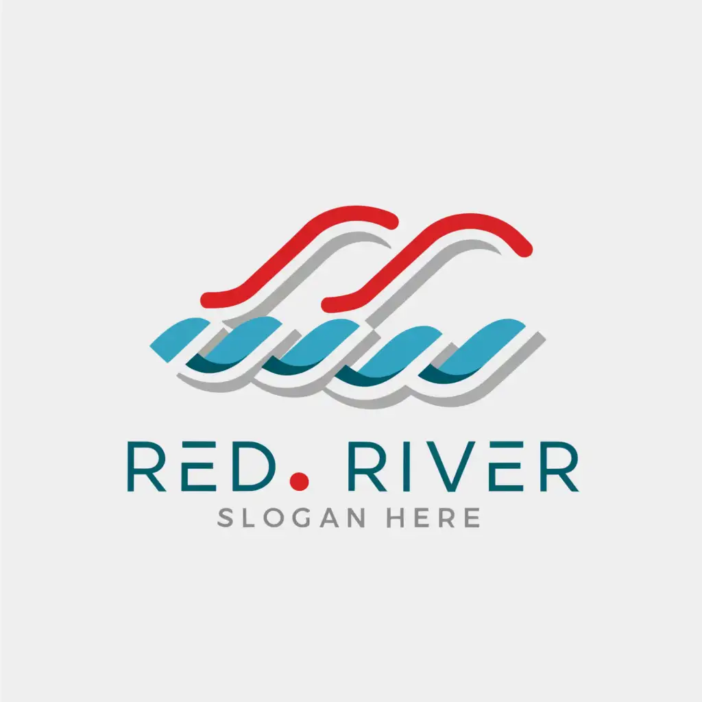 a logo design,with the text "Red  River", main symbol:river,Moderate,be used in Finance industry,clear background
