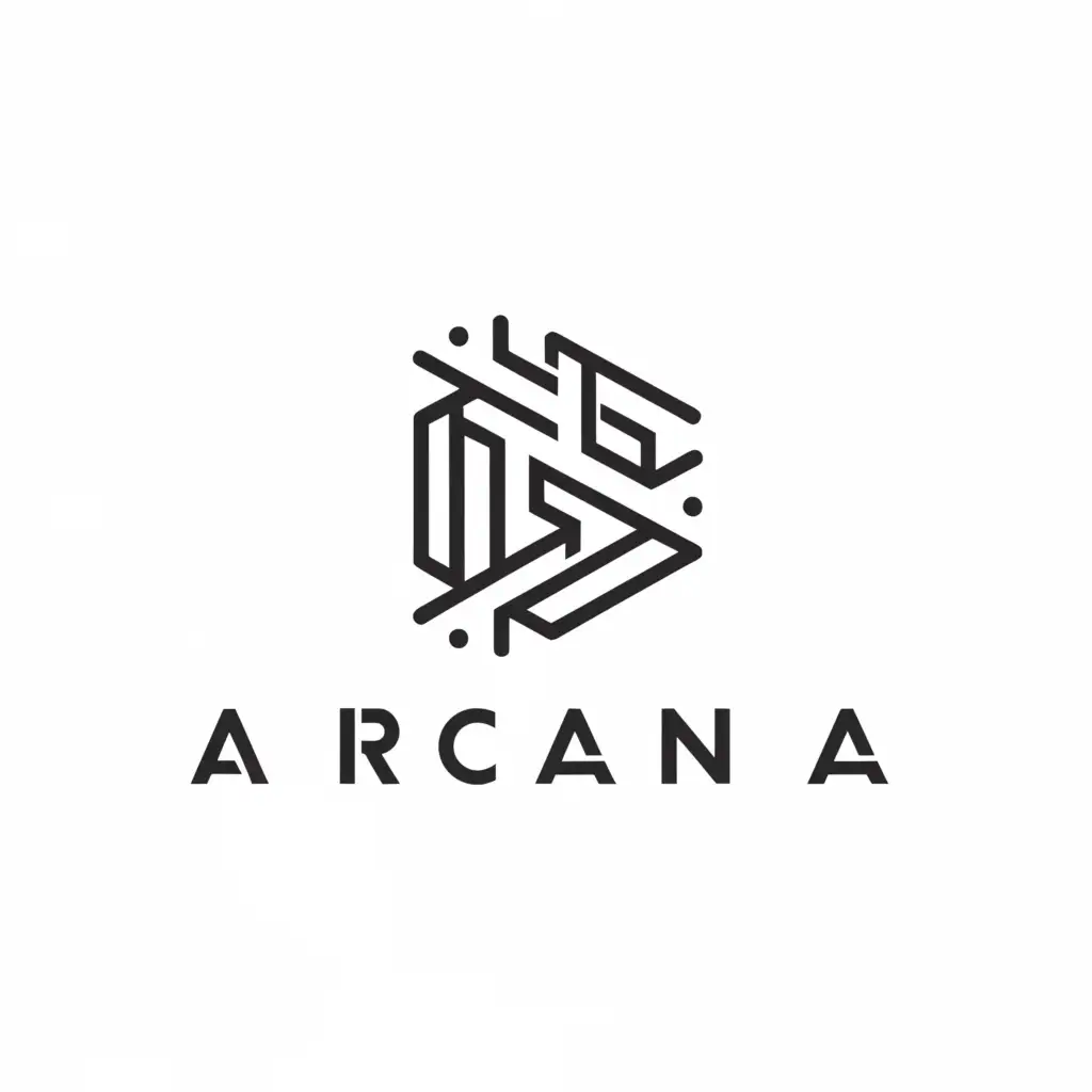 a logo design,with the text "Arcana", main symbol:Project,Minimalistic,clear background