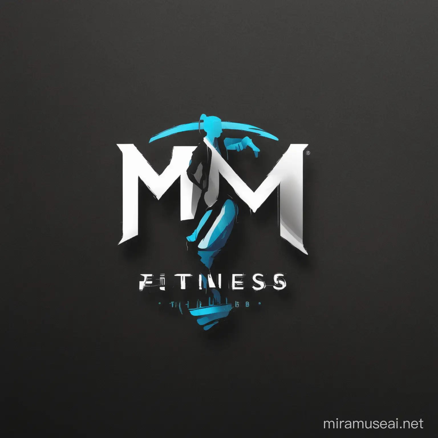 Dynamic Fitness Hub Logo Design with M Emblem