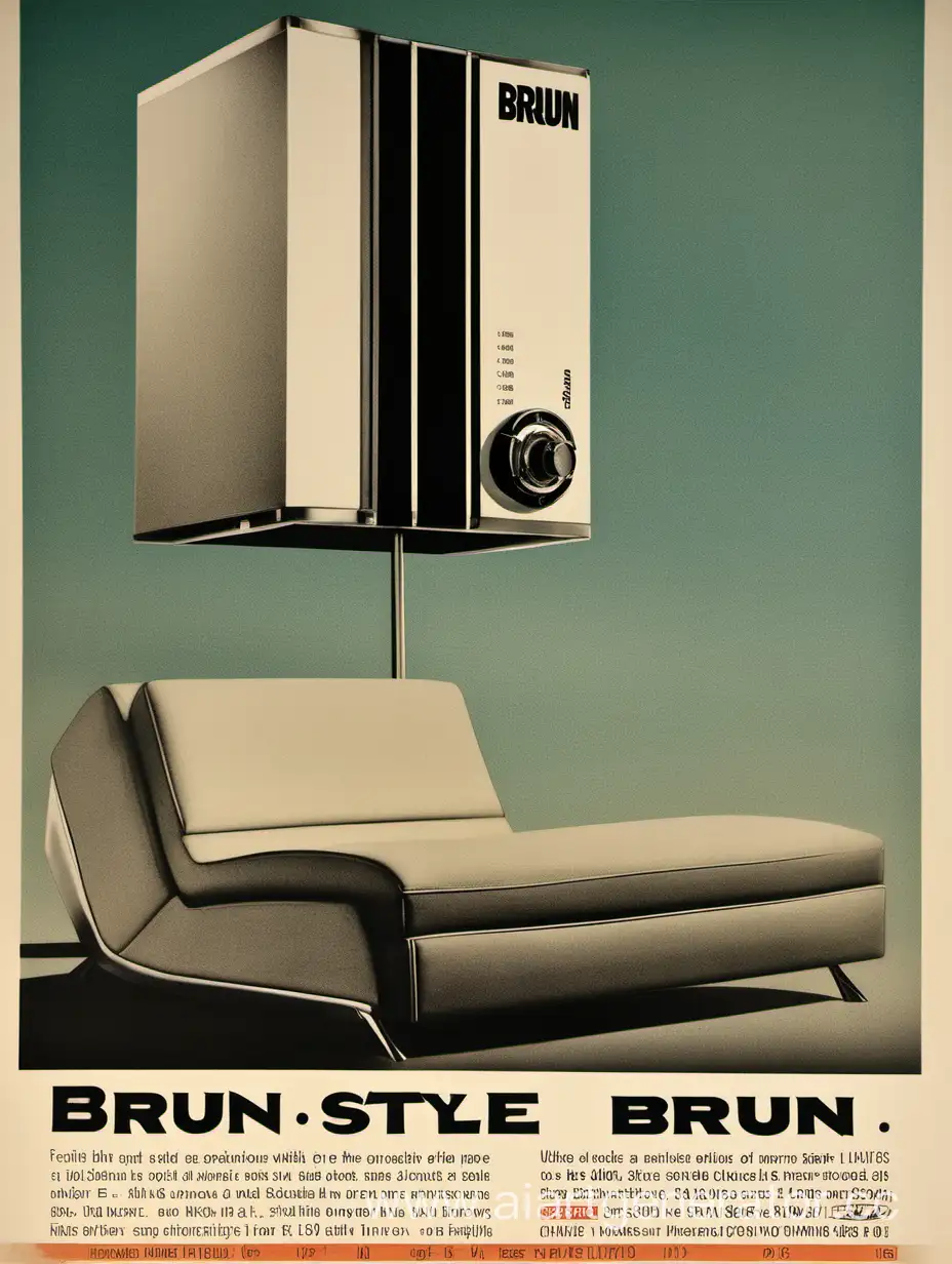 Braun-style advertising poster
