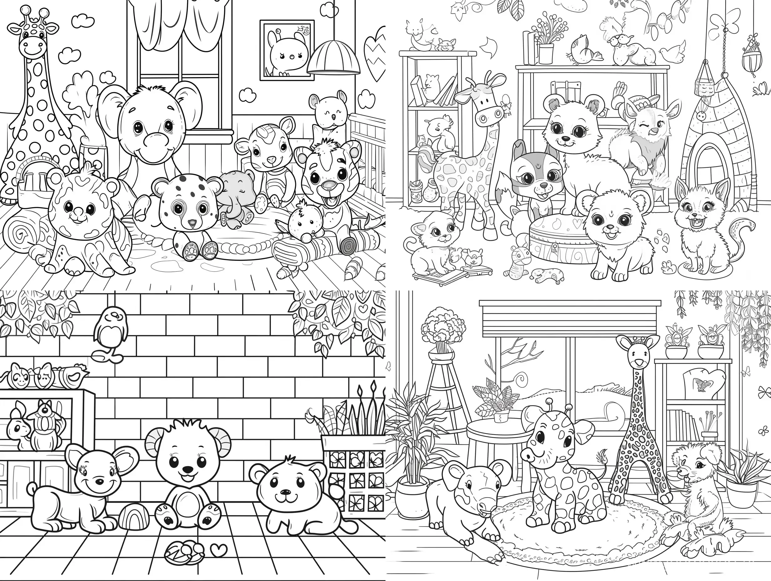 Happy-Cartoon-Animals-Coloring-Page-for-Kids