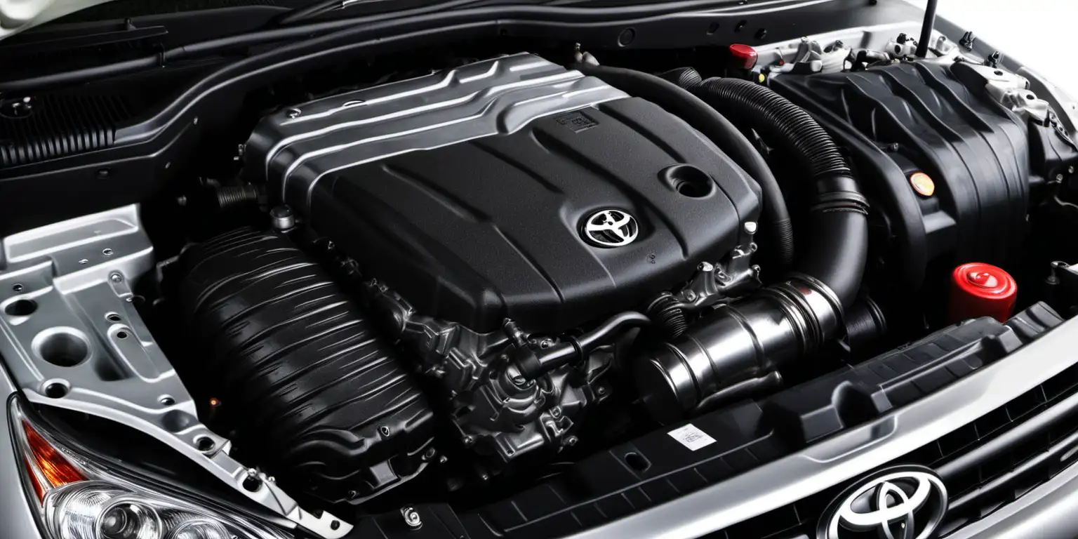 a picture of a well-maintained Toyota Fortuner engine