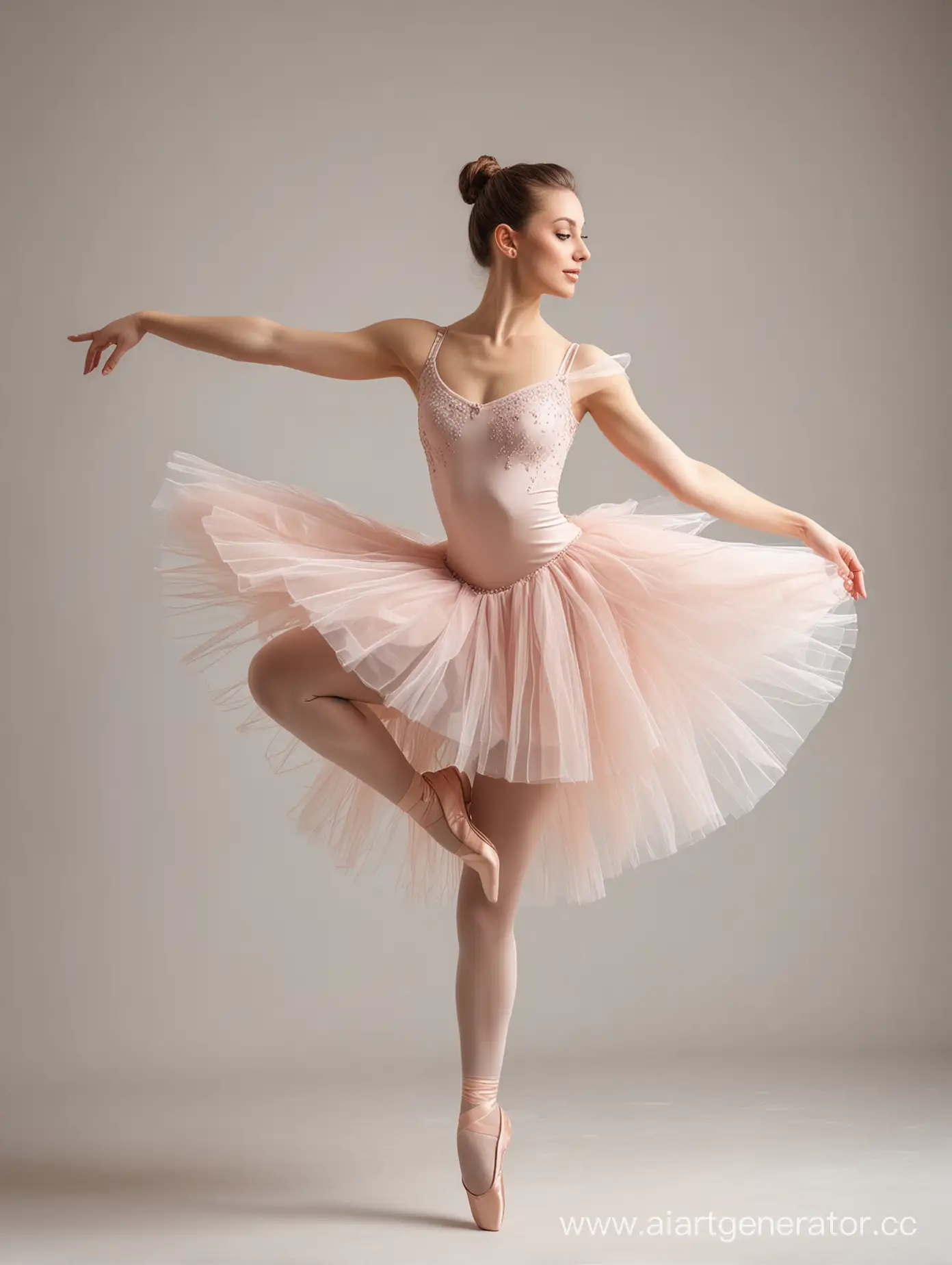 балерина на светлом фоне 