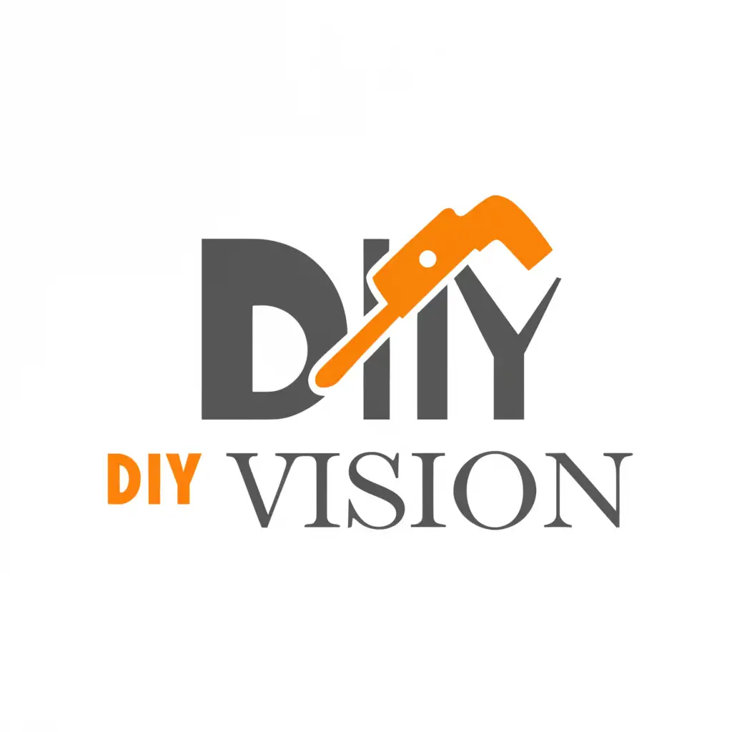 a logo design,with the text "DIY vision", main symbol:Craft,Minimalistic,clear background