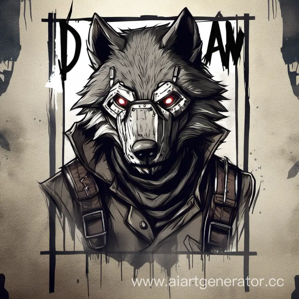Menacing-Wolf-Illustration-Inspired-by-Dead-by-Daylights-Trapper-Poster