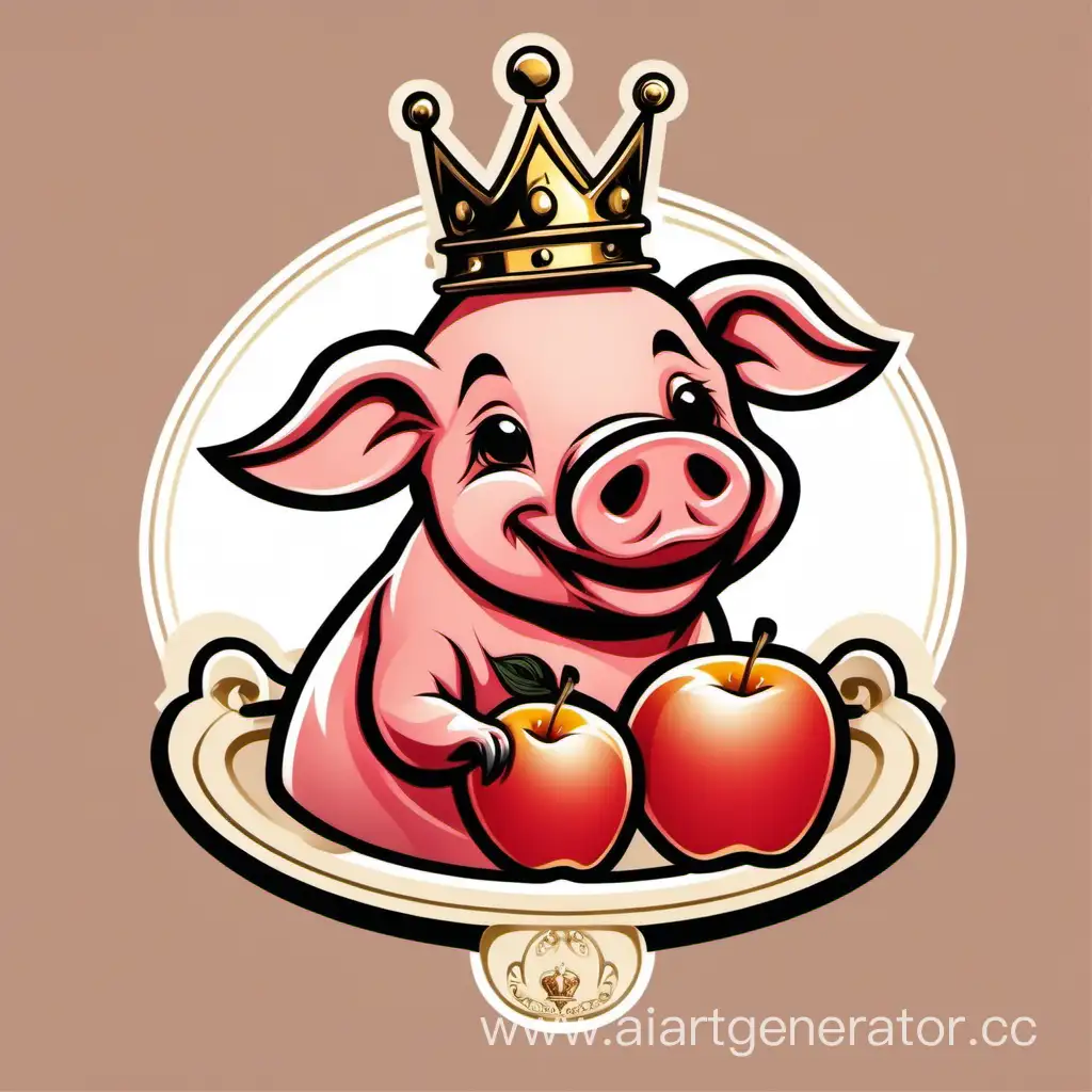 Royal-Feast-Roasted-Piglet-with-Crown-and-Apple-Logo