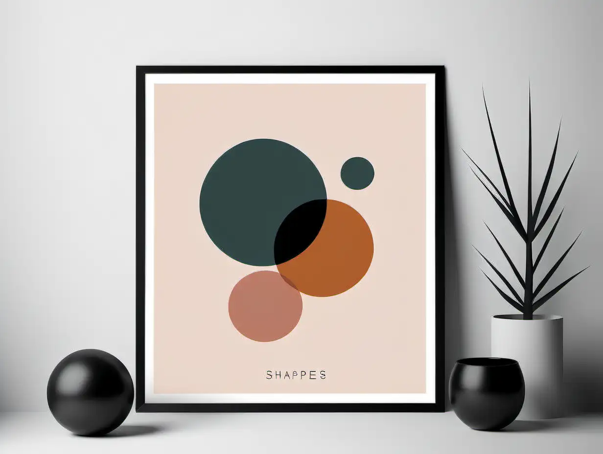 shapes abstract minimal poster print