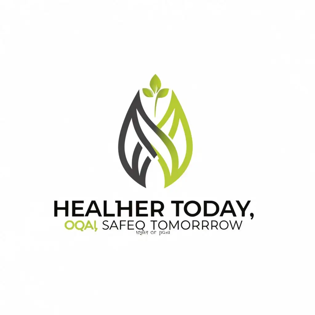 a logo design,with the text "HSEQ.ae", main symbol:healthier today Safer tomorrow,Moderate,clear background