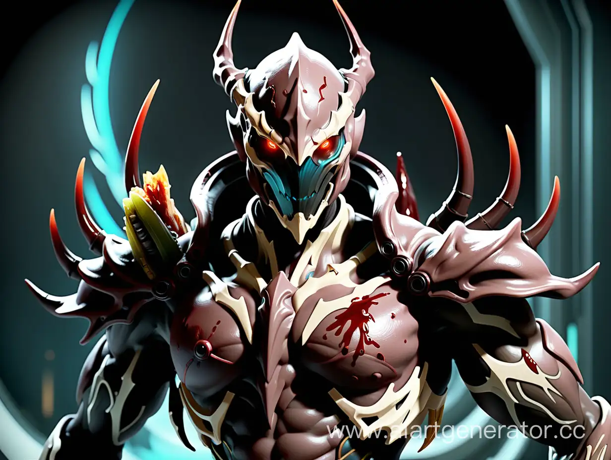 Warframe , character , dark , blood , Nidus , future