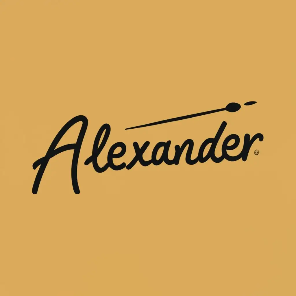 logo, Russian knitting, with the text "Alexander", typography, be used in Restaurant industry