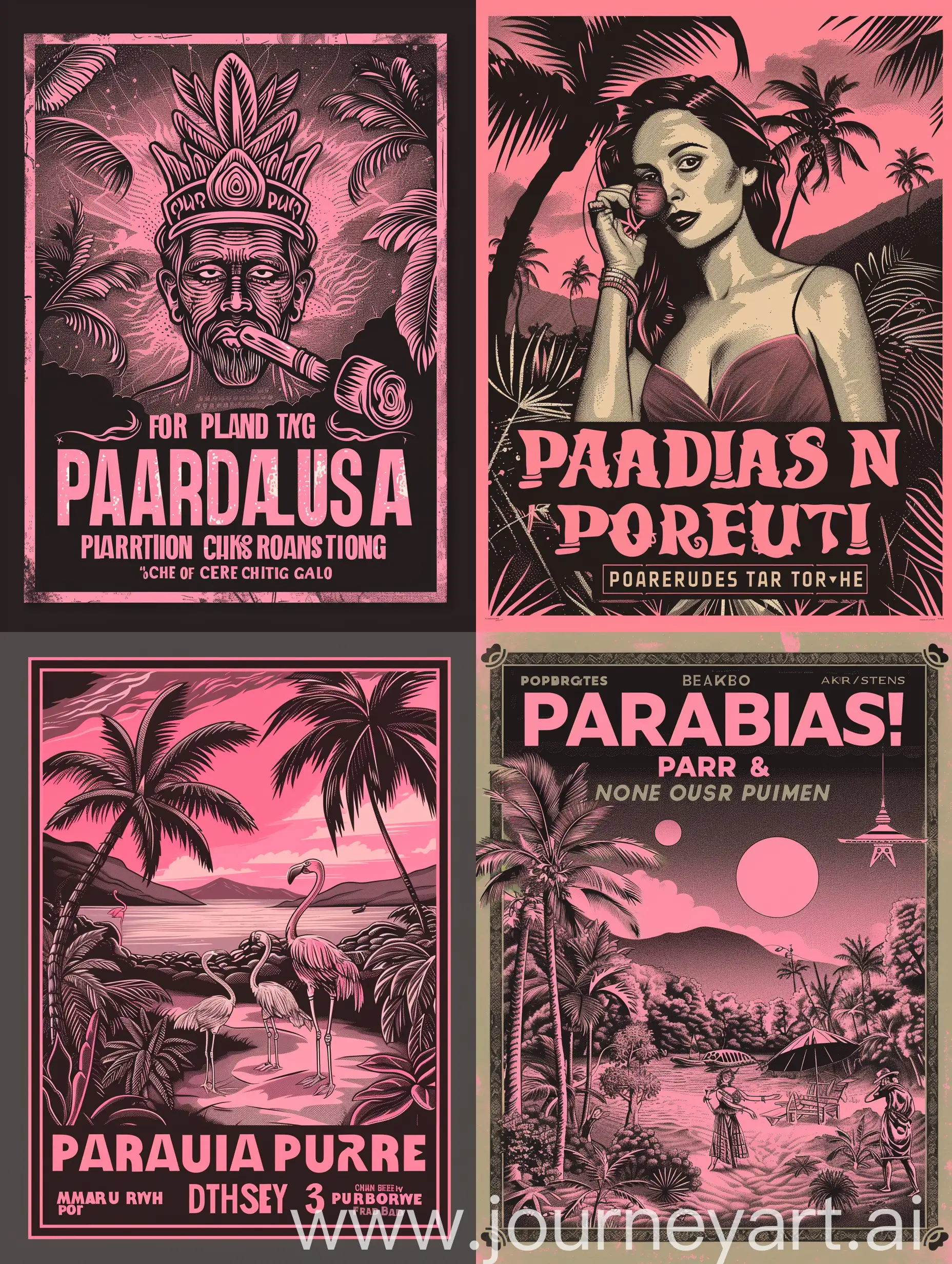 Vibrant-Paradise-Party-Poster-in-Pink-Hues