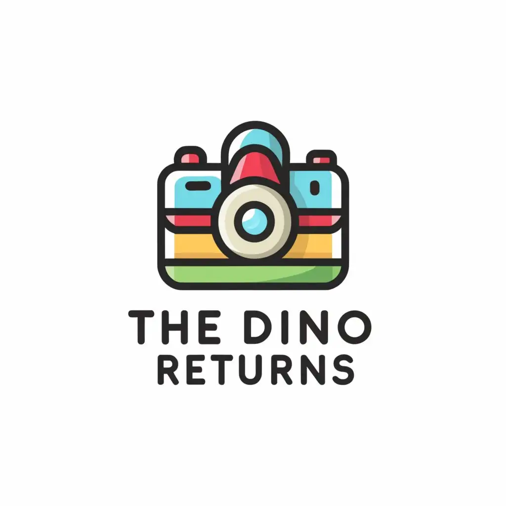 a logo design,with the text "the dino returns", main symbol:Camera,Минималистичный,be used in Education industry,clear background