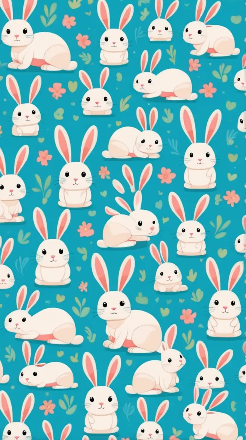 create an ongoing pattern of CUTE RABBITS