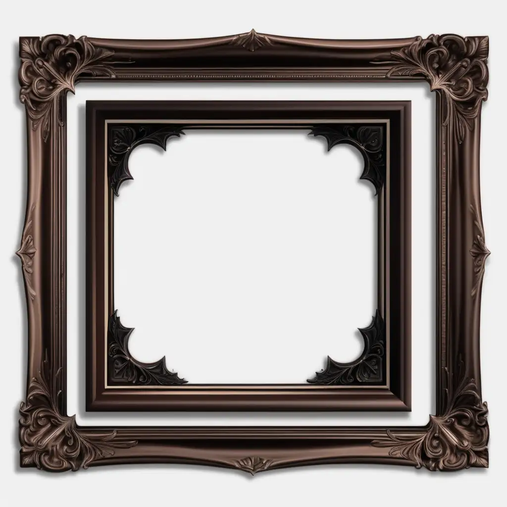 Elegant Square Gothic Frame with Intricate Details