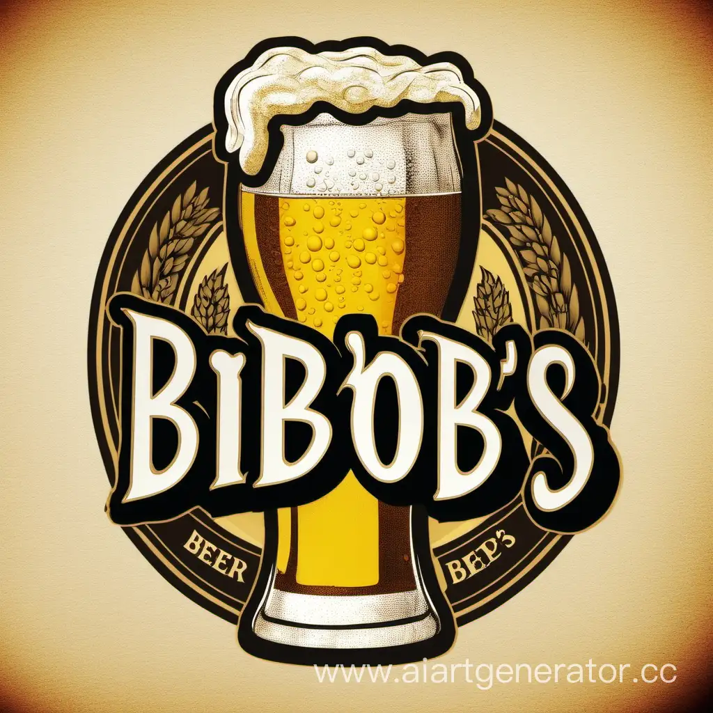 на фоне пива надпись Bibob's 