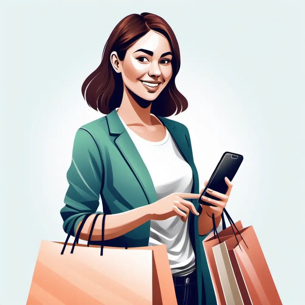 Illustration of Frequent Shopper Fiona; Female, 25-35 years old, avid shopper. Prefers in-store purchases, enjoys browsing in-app marketplaces, and values loyalty programs.