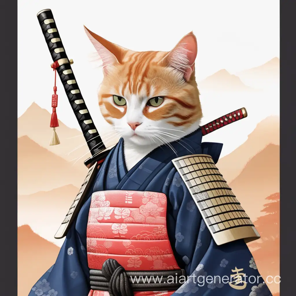 Warrior-Cat-in-Traditional-Samurai-Armor