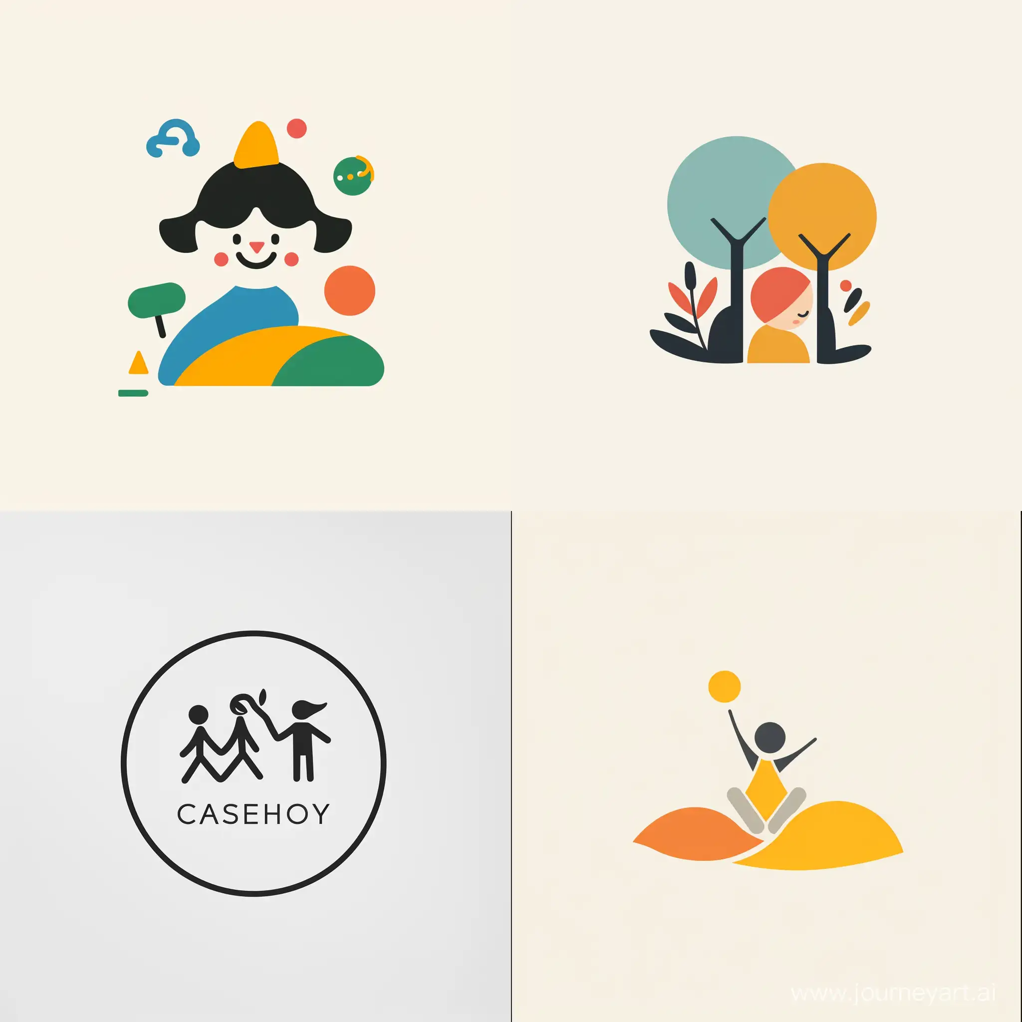 minimalistic logo for estonian website offering activities for kids