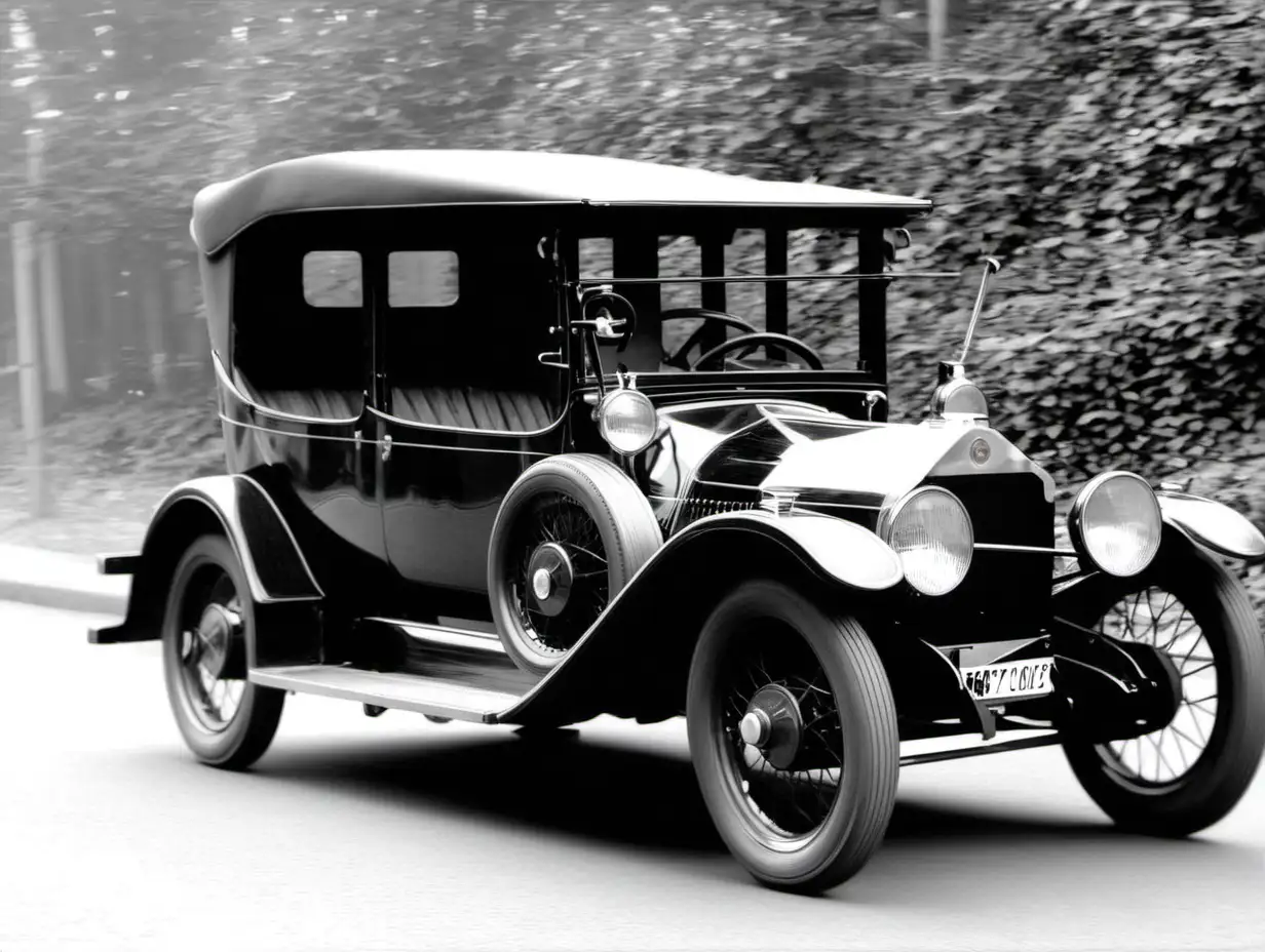 Vintage 1920s Oldtimer Car in Urban Setting