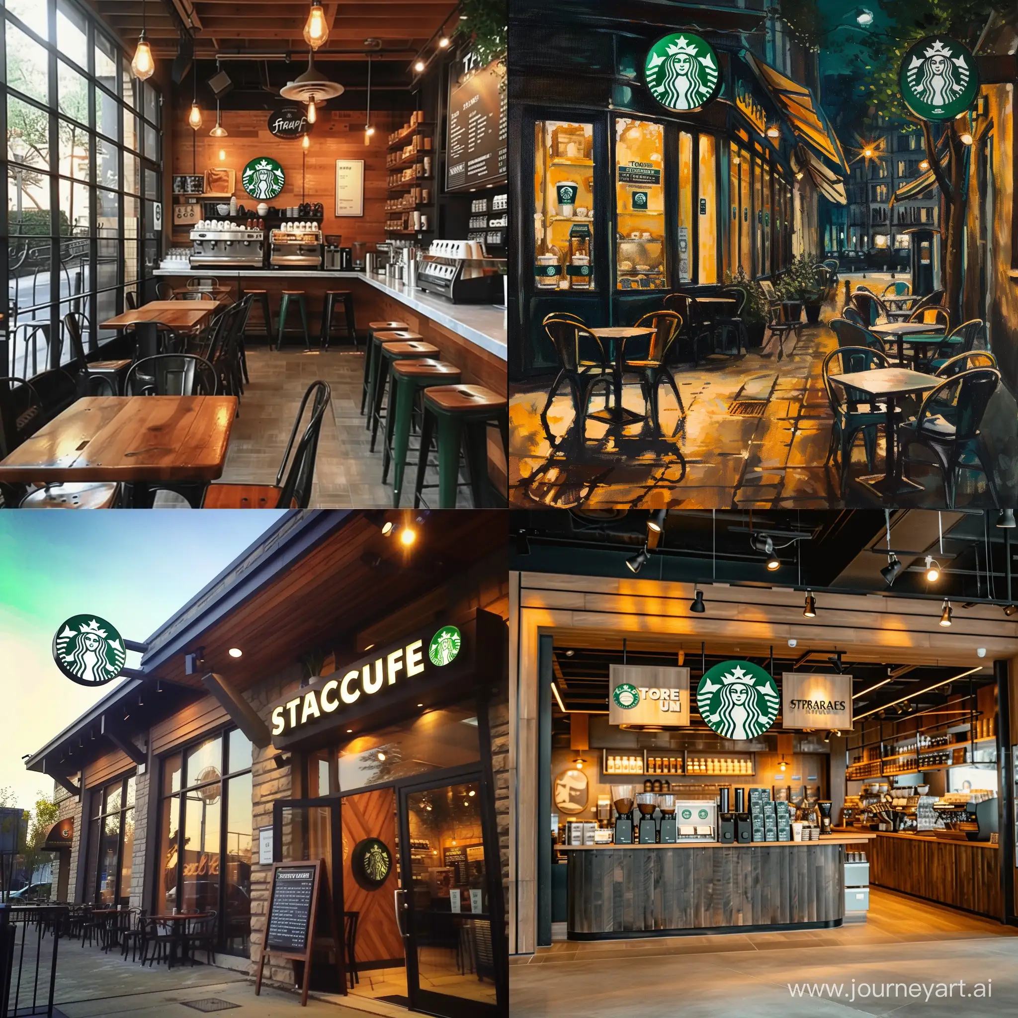 People-Enjoying-Coffee-at-Starbucks-Cafe