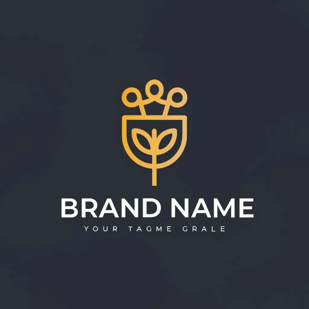 logo, negative logo line crown more variation hyperdetails, with the text "Brand name", typography, be used in Technology industry