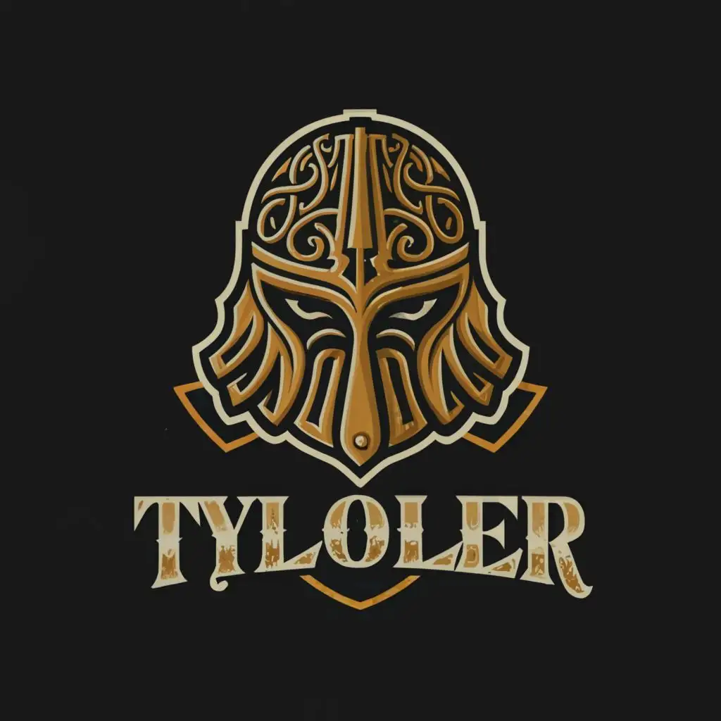 a logo design,with the text "Tylooler", main symbol:iron age helmet,complex,be used in Entertainment industry,clear background