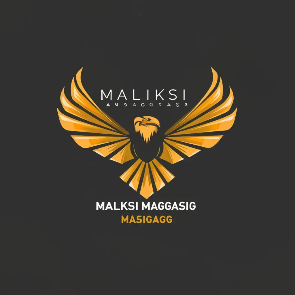 Logo-Design-for-Maliksi-X-Masigasig-Eagle-Wings-and-Fire-Emblem-in-Minimalistic-Style